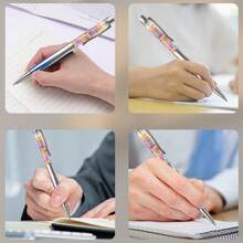 可定制文字/Logo的电镀音符旋转圆珠笔，电镀金属笔杆，可替换笔芯，适用于日常办公、学校、学生、教师使用，也是送给朋友、家人、同事的贴心礼物。 - 彩色 - 查看 9