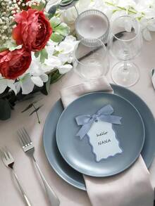 12 piezas Tarjetas de nombre con forma de concha y cintas, Tarjetas de mesa de boda DIY, Tarjetas de regalo de fiesta con etiqueta rosa manuscrita, Tarjetas de regalo de cumpleaños con cintas, Adecuado para decoración de escritorio, Tarjetas de boda DIY, Fiesta de cumpleaños, Suministros de fiesta (Azul y Rosa) - Multicolor - Ver 9