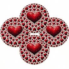 2/4/6/8/20pcs Set Heart Shaped Placemats - 13.8" X 13.8", Holiday Pattern, Suitable For Daily Holiday Kitchen Party Tabletop Decor Non-Slip Polyester Placemats, Machine Washable, Ideal For Valentine's Day Dining, Kitchen, Home Decor, Outdoor Holiday Party, Tableware Decoration | Vibrant Tabletop Accent | Polyester Placemats Non-Slip Heat Resistant, Suitable For Romantic Dining And Parties - Multicolor - View 4