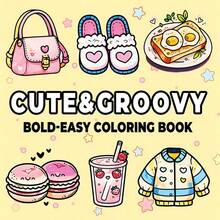 24 Páginas - 130g, Livro de Colorir com Chinelos em Formato de Coração Fofo, Vibração Curativa, Elementos de Chinelo em Formato de Coração, Esquema de Cores Rosa e Azul, Detalhes Fofos, Desenho Relaxante, Colorir para Alívio do Estresse, Adequado para Papelaria, Suprimentos Escolares, Presente Perfeito para Meninas, Temporada de Casamento, Dia das Mães - Fofo e descolado - Visão 12