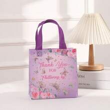 5/10/16PCS Butterfly Themed Festival Party Gift Packaging Bag, 7.87 Inches X7.87 Inches X3.54 Inches Small Birthday Party Handbag, Gift Packaging Bag, Storage Bag, Shopping Mall Shopping Bag - Multicolor - View 8