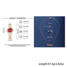 5pcs Women's Fashionable Retro Versatile Elegant Watch, Crown Rhinestone Necklace Earrings Ring Set, Suitable For Daily Decoration And Wear, Essential For Valentine's Day, Ramadan, Mother's Day, Perfect Gift For Mom/Girlfriend - Multicolor - View 4