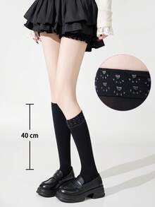 1-2 Pairs Over-The-Knee Socks For Women, Thigh High Socks With Silicone Non-Slip Grip, Comfortable Knee High Socks For Spring, Autumn, Winter - Multicolor - View 16