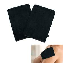 沐浴去角质手套，带挂环的身体去角质手套，用于沐浴、面部水疗、洗手、深层清洁去除死皮的磨砂去角质手套，男女通用