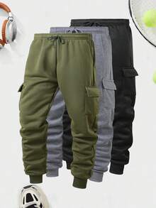 Men's Cargo Pants With Multi-Pocket Design, Comfortable Fit, Perfect For Daily Wear. - Army Green - View 2