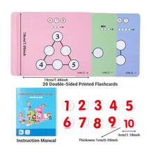 1件装数学加法计算数字数组游戏，益智解谜，数字填充，认知训练玩具，适合3岁以上儿童 - 彩色 - 查看 8