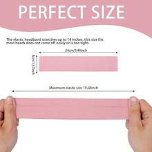 Workout Headbands Non Slip Headband Sport Headbands Sweatbands Elastic Sport Hair Bands For Sports Travel Indoor Fitness Gym - solid25 - 查看 5