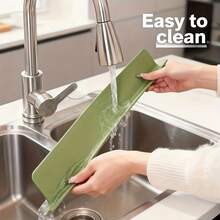 Kitchen Sink Silicone Splash Guard - Non-Slip, Easy To Clean Countertop Divider With Large Suction Cups, Fits Standard Sinks, Prevents Water Stains And Clutter, Suitable For Home And Restaurant Use, Kitchen Sink Accessory Durable Kitchen Supplies - Multicolor - View 4