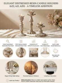 1pc/Set Vintage French Floral Candle Holder, Antique Bronze Furniture Decor, Retro Decorative Candle Holder, Home Decor, Perfect For Wedding Art Decor, Mother's Day Gift, Fireplace, Christmas Party, Housewarming Gift, Wedding, Restaurant, Party Candle Holder, Fireplace Decor Candle Holder, Decorative Column Candle Holder, Wedding, Home Decor, Holiday Party Decor - Multicolor - View 5