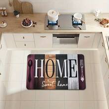 1/ 2/3 Kitchen Utensils Featuring A Wood Grain Design, Ideal For Home Decor. This Anti-Slip Carpet Is Made Of Flannel Material, Providing Softness, Comfort, And Easy Cleaning, With Dimensions Of 16X24, 20X31, And 17X47 Inches. - 40*60cm/15.7*23.6in(1pc) - View 7