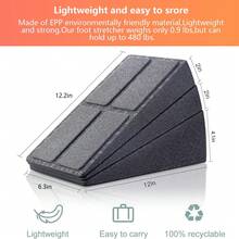 Slant Board For Calf-Stretching - Adjustable Foam Slant Board Wedge Incline Wedge Stretcher For Squats, Foot & Ankle Mobility, Portable Fitness Equipment, Balance Block - Black - View 6