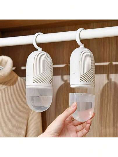 1个悬挂式吸湿袋，吸湿防霉除湿袋，干燥剂，防霉，适用于橱柜和衣柜 - 可重复使用的除湿袋，适合宿舍除湿和日常使用，可爱小物