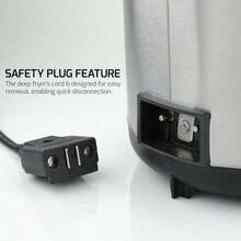 Mini Deep Fryer for Personal Use with Removable Basket Stainless Steel Adjustable Temperature Control Non-Stick Interior Nickel Brushed - Plateado - Ver 8