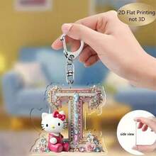 26个时尚卡通猫亚克力英文字母吊坠，适用于包包挂饰、钥匙扣，可作节日礼物、生日礼物、奖励礼物、商务礼物、促销礼物、会议礼物、福利礼物、节日礼物、表彰礼物、公关礼物等。 - 彩色 - 查看 19