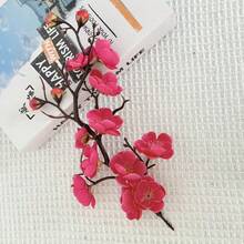 1pc/4pcs 30cm Artificial Peach Blossom & Plum Blossom Flowers, Lifelike Decor For Furniture, Desk, Office, Dining Room, Party Vase - Multicolor - View 22