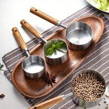 4/8pcs Stainless Steel Measuring Cups And Spoons Set, Durable Metal Kitchen Tools For Precise Dry And Wet Ingredient Measurement, Essential Cooking And Baking Utensils, Kitchen Accessories, Baking Supplies - Silver - View 6