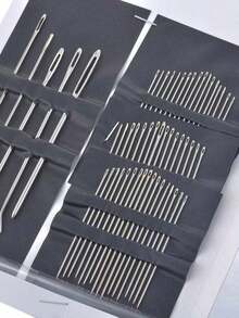 55pcs Stainless Steel Embroidery Needles, Handcraft Sewing Tools - Silver - View 8