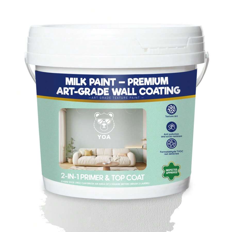 YOA Paint, 1 Gallon, Multiple Colors Available, Suitable For Walls And Ceilings-DIY Wall Repair And Decoration, Ideal For Living Rooms, Bedrooms, And Hallways White - Twilight Gray - View 1