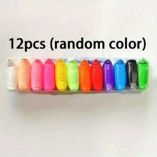 12 /24 Colors Lightweight Ultra Air Dry Polymer Clay - Non-Sticky And Odorless Baked Molding Compound, 12 Bright And 12 Pastel Colors For Kids Home Craft Activity Toys, DIY Creative Art Materials, Fun Designs - 黏土 - 查看 2