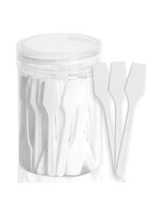 100pcs Makeup Spatulas - Small Plastic Spatulas, Suitable For Cosmetics, Creams, Crafts - Makeup Scrapers - Multipurpose Mini Spreaders For Mixing Creams, Skincare Or Scraping Bottled Products - Multicolor - View 5