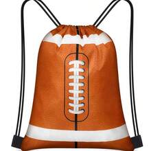 Unisex Baseball & Football Drawstring Backpack - Lightweight Sports Bag, Plaid Pattern, Mixed Colors And Practical Pockets Suitable For Gym, Outdoor Activities, Fitness Storage Bag | Sturdy Drawstring Closure Design, Sports Bag - Multicolor - View 3