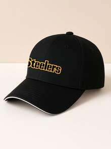 Classic Sandwich Baseball Cap For Men And Women Fashion Sporty Style - Steelers Logo Embroidered Design In Bold Yellow And Black Colors - Perfect For Casual Outfits Outdoor Activities And Sports Events Adjustable Fit For Comfortable Wear All Day Long - màu đen - Xem 2