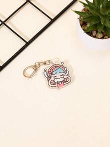 1pc Acrylic Cute Cartoon Nana Character Themed Keychain Pendant, Backpack Decoration, Bag Accessory, Wallet Charm, Gift For Friends - Multicolor - View 7