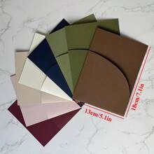 10pcs Wedding Invitation Envelopes. Minimalist Style Invitation Envelopes, Suitable For Engagement, Birthday, Christening And Other Occasions. - Solid Color - View 2