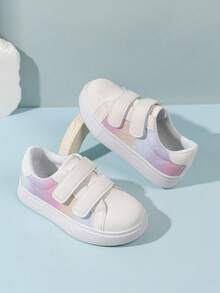 1 đôi giày thể thao nữ màu hồng ombre trang trí, màu trơn, kiểu dáng dễ thương. - Hồng - Xem 5