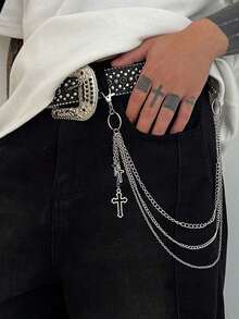 A-Hop Punk Metal Chain Pants Chain With A High-End Feel, Men's Rock Jeans Waist Chain - Multicolor - View 9