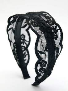 1 chiếc băng đô ren đen thêu hoa thanh lịch dành cho nữ, phụ kiện đội đầu phong cách Boho Chic cho trang phục hàng ngày, hẹn hò, ăn tối, đi chơi, băng đô cài tóc, phụ kiện tóc, phụ kiện đội đầu - màu đen - Xem 26