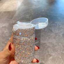 Luxury Creative Press-Type Makeup Remover Toner Bottle With Rhinestones, Nail Polish Remover Bottle, Toner Decanting Bottle, Luxury - Diamond-encrusted Pump-style Toner Bottle - View 8