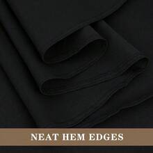 Fitable 6 Pack Black Round Table Clothes - 90 Inches In Diameter - Stain Resistant And Washable Tablecloths, Polyester Fabric Table Covers For Wedding, Party, Banquet, Gathering - Black90InRound - View 9