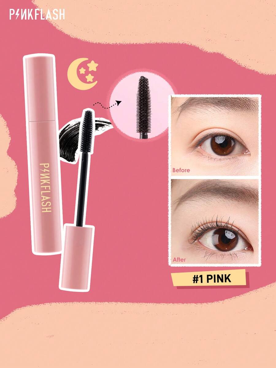 Mascara PINKFLASH, công thức chống thấm nước và mồ hôi, tạo nên hàng mi dày, dài và cong vút, thiết kế cọ chính xác mang lại độ che phủ tự nhiên, lý tưởng cho các bữa tiệc, lễ hội âm nhạc và quà tặng Ngày của Mẹ.