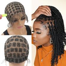Lace Crochet Wig Cap With Baby Hair, For Making Crochet Wigs, Crochet Hats, Sewn-In Wig Caps, Breathable Lace Wig Caps, No Glue Wig Liner, Crochet Wig Caps - Black - View 8