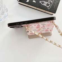 1pc Elegant Floral Pattern Card Holder Crossbody Wallet Phone Case Compatible With IPhone 17, 16, 16e, 15, 14 Plus, 13, 12, 11 Pro Max, PU Leather Protective Cover - 10 - View 5