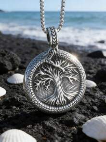 1件复古永恒树龙吊坠项链，时尚朋克风饰品，男女皆宜 - 時尚 - 查看 7