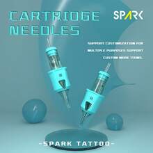 10pcs/Box Newest High Professional Spark Tattoo Needle Cartridges - Blue - View 2