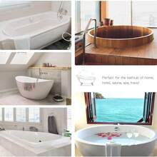 1pc Disposable Bathtub Liner Pad, Portable Thick Extra Large Bathtub Liner Plastic Bag, Individual Packaging, Disposable Bathtub Cover, Suitable For Hotel Bathtub Liner, Salon, Spa, Home And Travel Hotel Bathtub, Shower Plastic Film Bathtub, Travel Accessories, Home & Travel Essentials, Back To School Season - Transparent - View 6