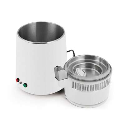 Destilador de agua – Filtro purificador de agua pura de 4 l, 1.05 galones, fabricante de agua destilada de 750 W, destilador interior de acero inoxidable, máquina de fabricación de agua para encimera