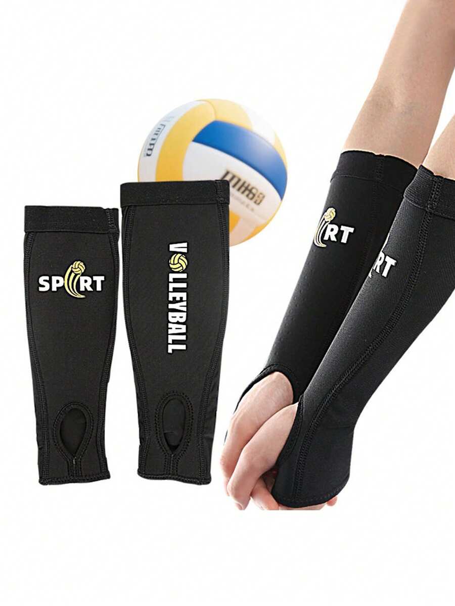 1 双排球护臂，EVA 衬垫减震压缩肘套，专业排球护臂 - 彩色 - 查看 1