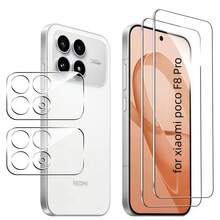 4pcs Set For Xiaomi Poco F7 5G/Poco F7 Pro/Poco F7 Ultra/F8 Pro/F8 Ultra/M7 4G/M7 Pro 5G/X7 Pro/X6 Pro/C85/C71 - 2pcs 9H Tempered Glass Screen Protector + 2pcs Tempered Glass Camera Lens Protector, Anti-Scratch, High Definition, 3D Transparent, Sensitive Touch, Precise Fit, Easy Installation, Durable Protection For Smartphones - Clear - View 8