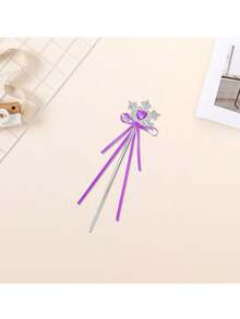 Anime Movie Ice Princess Costume Snow Magic Wand, Cosplay Princess Snow Flake Ribbon Scepter, Birthday Party Cartoon Snow Fairy Wand, Multiple Styles Available, Costume Scepter