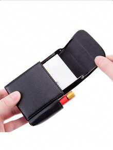 1 Pc Simple And Exquisite Cigarette Lighter Storage Bag, Made Of PU Material, Suitable For Both Men And Women, Convenient To Carry - Multicolor - View 4