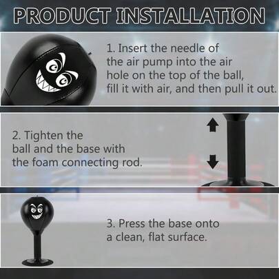 This Compact Speed Ball Not Only Helps Relieve Stress (Punch Away The Frustration From Work!) But Also Serves As A Fun Toy (Perfect For Office Breaks Or Home Leisure). The Humorous Facial Design Adds A Playful Touch - Hitting It Will Bring A Sense Of Satisfaction And A Relaxing, Pleasant Experience.