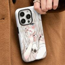 [Enviado desde México]Funda de Teléfono 2 en 1 con Acabado Mate, Robusta, Resistente a Impactos, Protección de Moda, Compatible con los modelos de  16, 15, 14, 13, 12, 11, 8, 7, Plus, Pro, Max, Ideal para Amigos, Accesorios de Teléfono de Moda, Excelentes Regalos de Cumpleaños. - Blanco - Ver 7