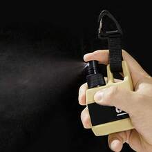 80ml Mini Sprayer - Portable Sports Spray Bottle With Hook For Camping And Travel - Khaki Outdoor Pump Container