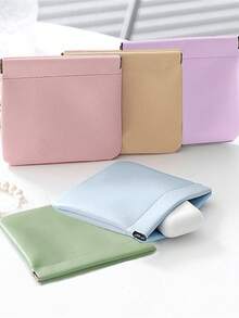 Mini Storage Bag, Women's Minimalist Jewelry Pouch, Cosmetic Bag, Lipstick Bag, Makeup Bag - Multicolor - View 3