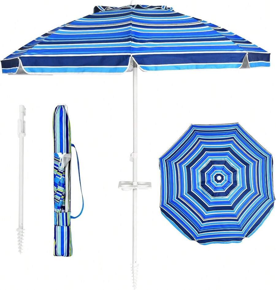 Ombrellone da esterno, supporto e base - Modello 3 - Visualizzare 1