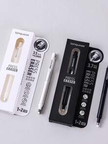 1 pieza Borrador con forma de lápiz retráctil - Borrado preciso y sin manchas, diseñado para dibujo a lápiz, proporciona un borrado ultra limpio para estudiantes de arte - Multicolor - Ver 8